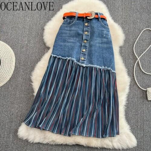Женские юбки джинсовые Oceanlove China At AliExpress