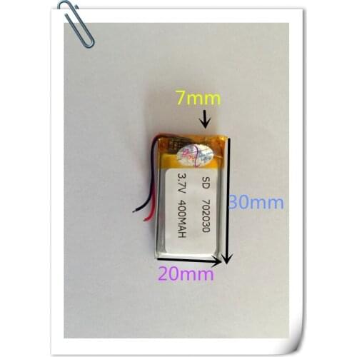 Wholesale 10 pcs 3.7V 400mAh 702030 LiPo lithium Polymer Rechargeable Battery For Mp3 MP4 DVD GPS bluetooth Video games Toys