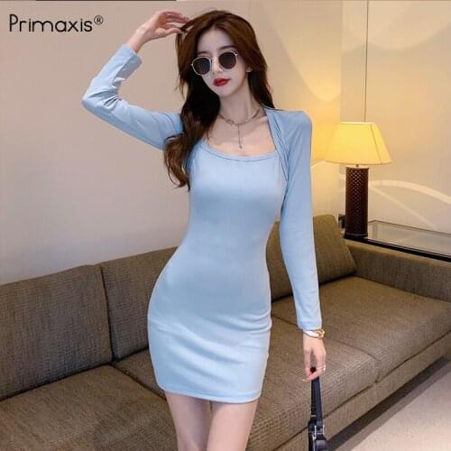 Primaxis dresses woman autumn 2021 bodycon Midi sexy party Evening urban Dress Female clothing casual womens dresses