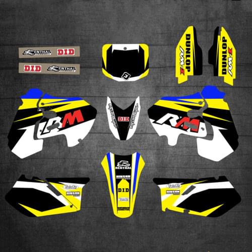 Full set of Motorcycle RM 250/125 Backgrounds Graphics Decals Stickers Kits for Suzuki RM250 RM125 RM 250 RM 125 1999 2000