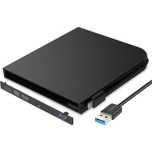 Portable Blu-ray Player Case Type C USB3.1+USB 3.0 SATA 9.0/9.5mm External Optical Disk Drive Case Box for PC Laptop Notebook