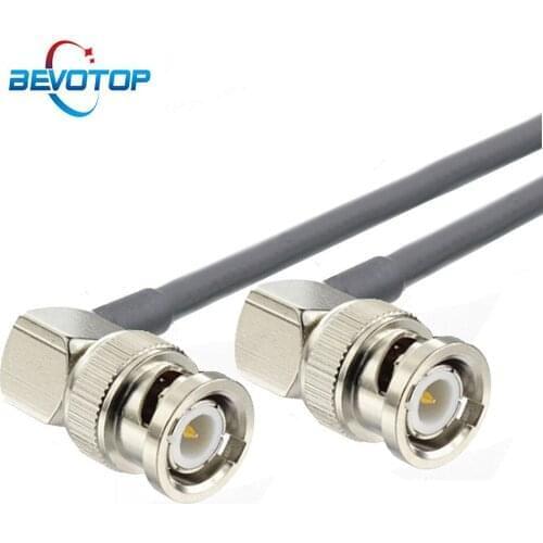 Right Angle BNC Male to Male Adapter RG58 RF Coaxial Cable 50 Ohm for Video Camera System BNC Coax Extension Pigtail Cord