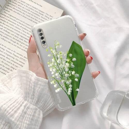 Lily of the valley flower Phone Case Transparent for xiaomi Redmi note cc K 30 10 20 8 9 8 S E T X PRO