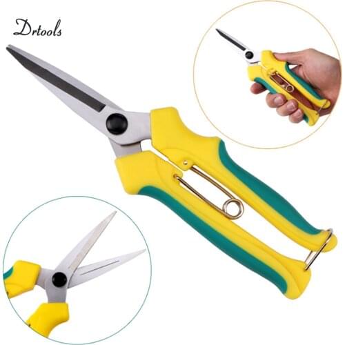 Straight Fruit Tree Picking Fruit Scissors Rubber Orchard Thin Fruit Shears Gardening Bonsai Tools Garden Supplies Pruning shear
