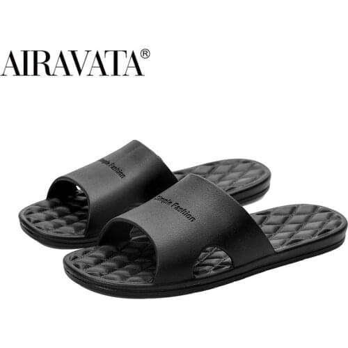Unisex Home Slippers Mens Womens Couples Summer Bathroom Indoor Non-Slip Fashion Light Breathable Solid Sandal Flat Shoes