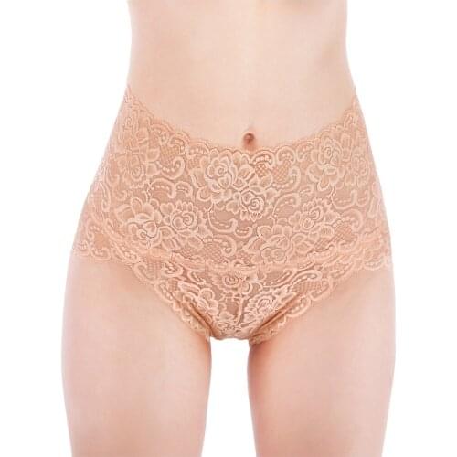 Sexy Women Seamless Lace Underwear High Waist Ladies Panties Briefs Girl Transparent Hollow Out Underpants Lingerie