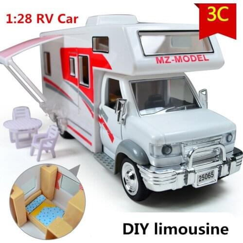 50% discount, luxury cars, RV, 1:28 scale alloy Pull back RV car,Diecast model toys,free shipping