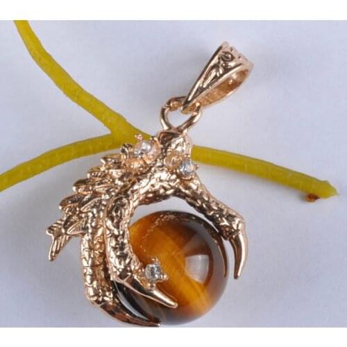 Tigereye Bead Dragons Talons Pendant Jewelry For Woman Gift S916