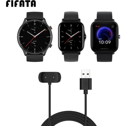 FIFATA Magnetic Charging Cable For Huami Amazfit GTR 2 2e/GTS 2 2e Mini/Bip U/Pop Pro/Zepp E Charging Dock 1m USB Fast Charger