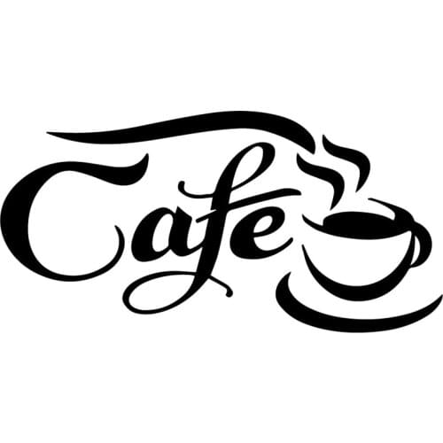 16.8X8.5CM CAFE Art Vinyl Decals Fashion Window Bumper Decoration Car Sticker