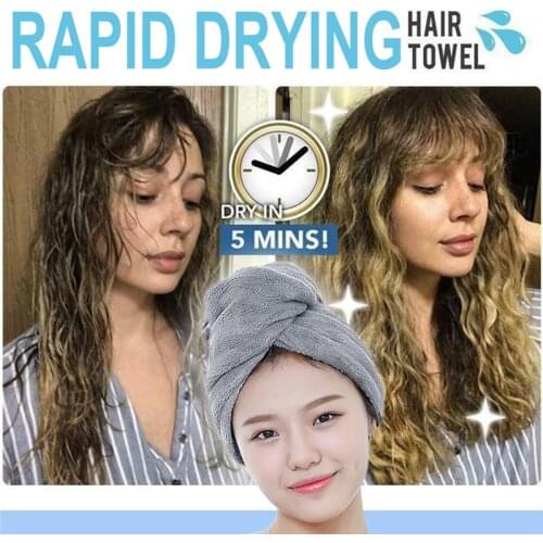 Magic Microfiber Hair Fast Drying Dryer Towel Bath Wrap Hat Quick Dry Cap Turban Absorbent Quick-drying Thicker Shower Towels