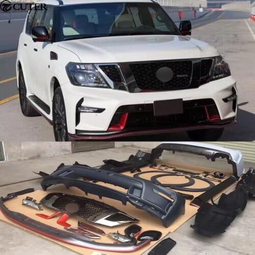 Y62 Car body kit ABS Unpainted front Rear bumper Side skirts for Nissan Patrol Y62 Nismo Sport body kit 12-17