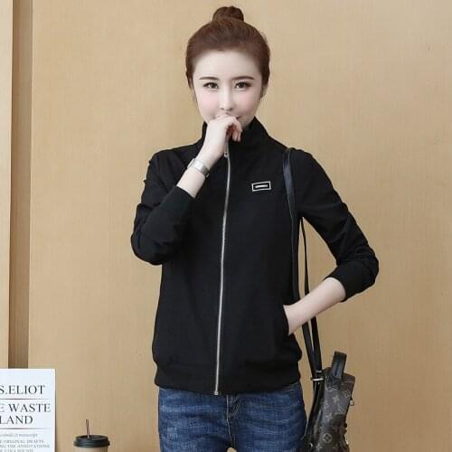 Women Coat Spring 2020 New short Womens jacket Casual Fasion Stand Collar Jacket Yellow outwear Female Baseball uniform