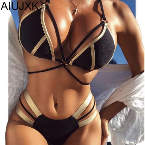 AIUJXK Summer Sexy Lingerie Set Women Biquini 2019 New Arrival Beach Style Push Up 2 Piece Swimsuit Female Pink Bra And Panty