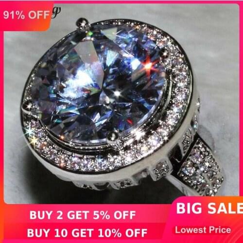 Choucong Hollow Big Promise Ring 925 Sterling Silver AAAAA cz Engagement Wedding Band Rings For Women Bridal Finger Jewelry Gift