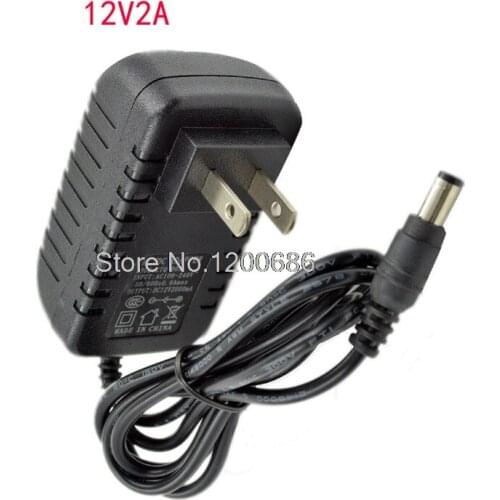 1.2M 12V 2A 2000mA 2.1mm Plug DC Wall Power Adapter 5.5*2.1 Power Supply Adapter