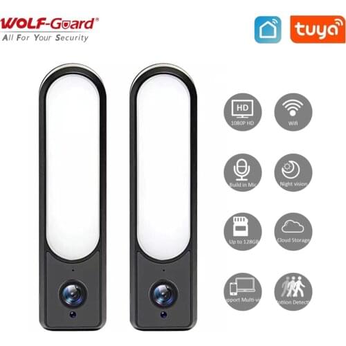 1PC Tuya Smart WiFi Floodlight Outdoor Waterproof Motion Detector Full HD Camera Night Vision 2 Way Audio Talk For Garden Garage
