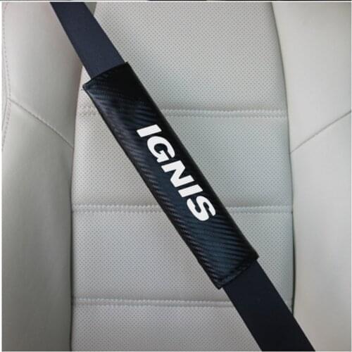 2pcs PU Fashion Car Seat Belt Cover Car Seat belt shoulder Pads for Suzuki Ignis