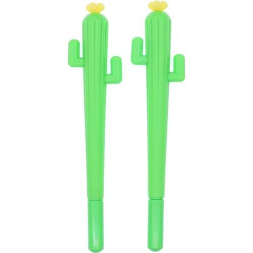 2pc/Package New Creative Cute Soft Cactus Gel Pen Plant Creative Pen Child Student Gift Stationery School Office Supplies
