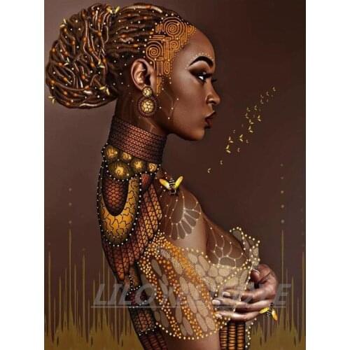 5d diy diamond painting african girl Full Square/Round 3D Diamond Embroidery Sale pictures of rhinestones home decoration TY772