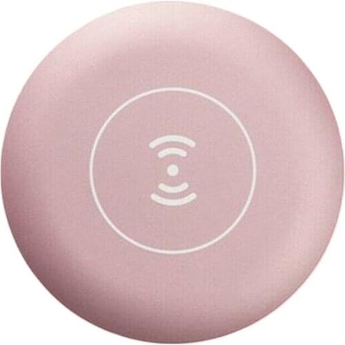 H7JC Wireless USB Charge LED Light Mini Circular Makeup Mirror Travel Cosmetic Mirror