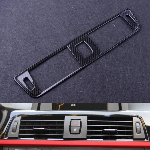 CITALL ABS Car Central Air Vent Outlet Frame Cover Trim Carbon Fiber Fit For BMW 3 4 Series F30 F34 GT 2014 2015 2016 2017