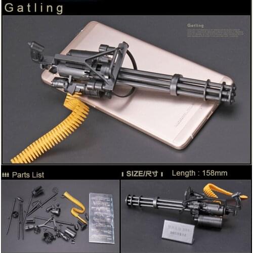 1:6 1/6 Scale 12 inch Action Figures M134 Gatling Minigun Terminator T800 Heavy Machine Guns + Bullet Belt Gift For Children