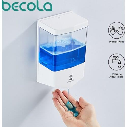 BECOLA Infrared Induction Intelligent Liquid Soap Dispenser Wall-mounted Sensor Soap Dispenser Hand Washer for Bathroom Kitchen