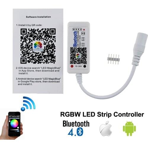 Bluetooth LED RGB Controler DC 12-24V MIni Wireless IOS/Android Bluetooth RGBW LED Controller for RGB / RGBW LED Strip 1PCS/LOT