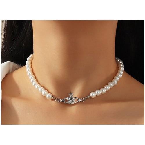 Wonderful cultured white pearl bead 18KGP CZ flower pendant chain mujer moda