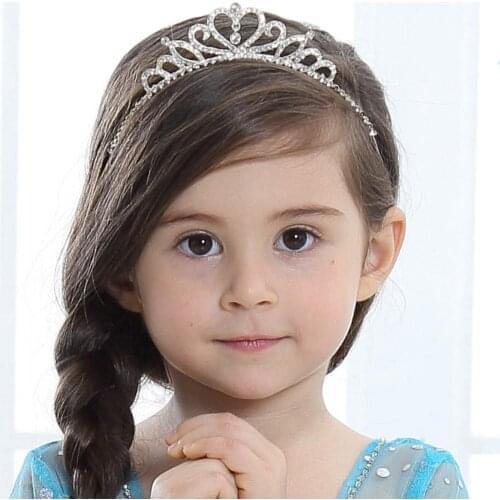 LEOSOXS Princess Childrens Tiara Red Bride Crown Floral Wedding Bridal Accesories Golden Hair Jewelry Headdress