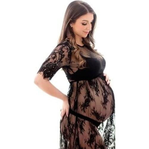 Summer Lace Maternity Dress Casual Photography Props Maxi Pregnancy Dresses Pregnant Photo Shoot Cloth Ropa Mujer Clothes