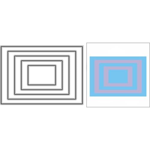 New Nested Rectangles Frame Craft Embossing Mold 2021 Metal Cutting Dies for DIY Decor Scrapbooking Album Card Making No Stamps