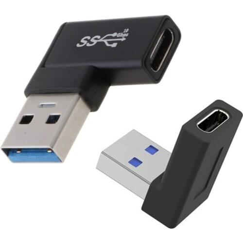 90 Degree USB C Type C Female to USB 3.0 Male Charging OTG Adapter Converter 24BB