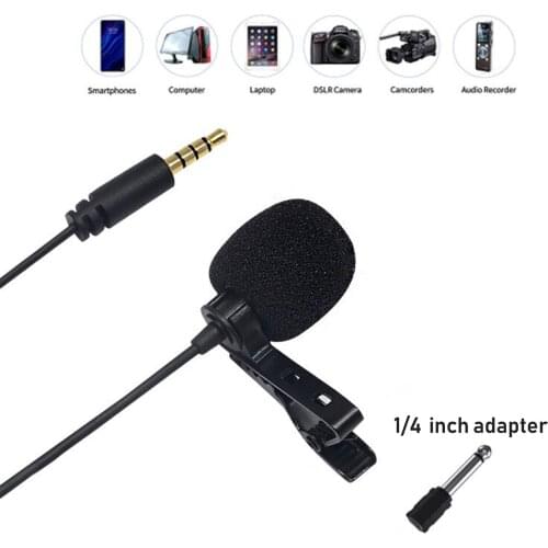 Mcoplus 3.5mm Audio Video Record Lavalier Lapel Microphone for iPhone Android DSLR Camera Camcorder Vlog YouTube recording
