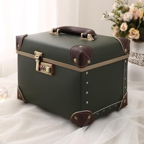 Professional Makeup Case Beauty Manicure Luxury PU Leather Womens Cute Waterproof Black Cosmetics Bag Toiletry Organizer Box