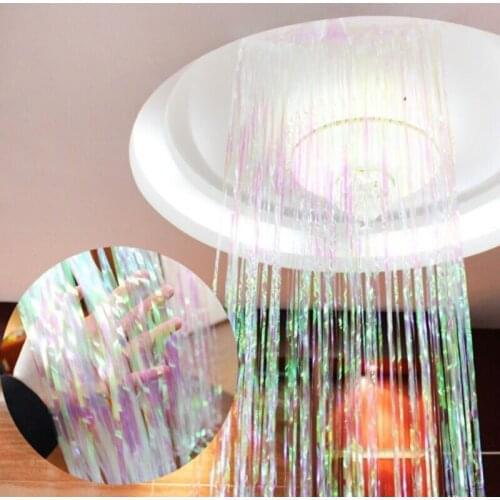 Rainbow Black Foil Tinsel Curtain Foil Fringe Backdrop Wedding Photography Birthday Party Decoration Supplies Tiral Foil