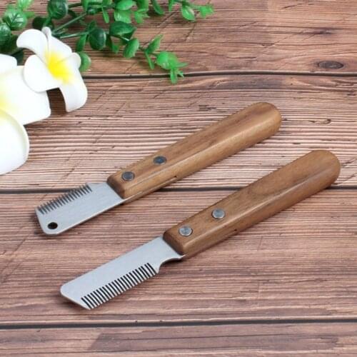 Dog Groomer Comb Cats Grooming Brush Tool Stainless Steel Teeth with Wood Handle Massage Combs for Short Long Fur Pet