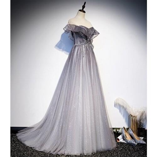 Luxury crystal beading glitter short sleeve royal queen long dress medieval Renaissance Victoria ball gown