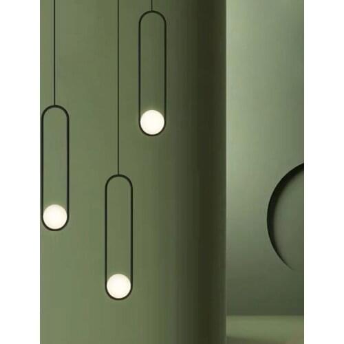 Nordic lustre pendente industrial lamp glass LED pendant lights restaurant hanging ceiling lamps pendant lights luminaire