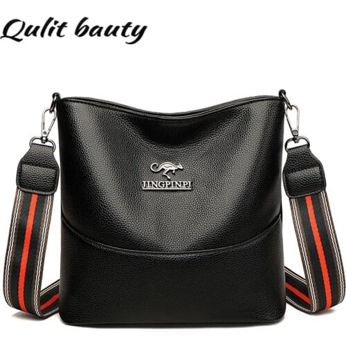 Womens Soft Leather Contrast Color Shoulder Messenger Bag Handbags Luxury Designer Female Casual Hand Shoulder Bag 2021 Fashion