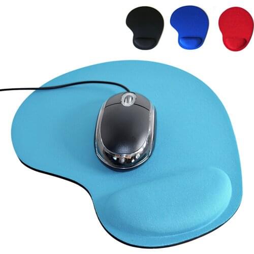 TRAVOR Universal EVA Wristband Mouse Mat Portable Solid Color Gaming Mouse Pad with Wrist Rest for Office Computer PC Laptop