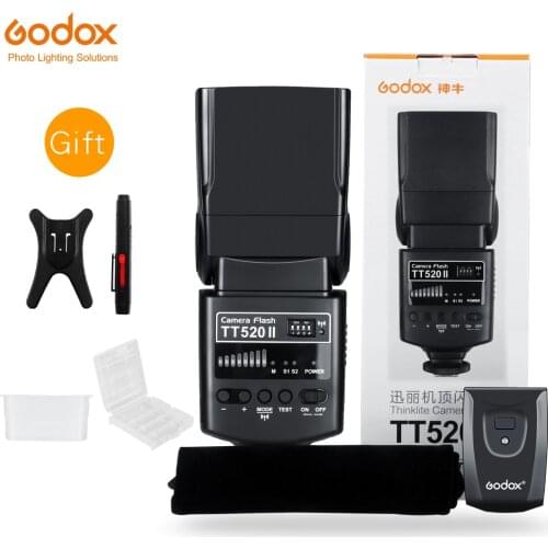 Godox Thinklite Camera Flash TT520II with Build-in 433MHz Wireless Signal for Canon Nikon Pentax Sony Fuji Olympus DSLR Cameras