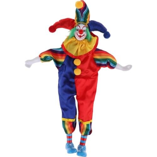 Funny Victorian Porcelain Dolls Smiling Ceramic Clown Dolls Model Harlequin Doll Toys Birthday Festival Gifts Ornament