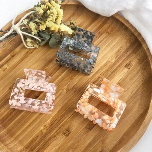 Fashion Plate Hair Tail Hairpin for Women Geometric Hollow Back Head Hair Claw