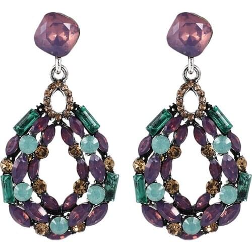 New Fashion Women Earrings Shining Water Drop Earring Bohemia Long Wedding Party Jewelry Hair Accessories