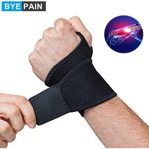 1Pcs BYEPAIN Wrist Brace,Wrist Wraps Support Adjustable Straps Fits for Carpal Tunnel,Volleyball,Badminton,Tennis,Basketball