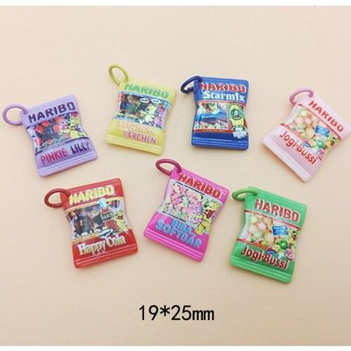 10Pcs Japanese Cartoon Simulation Candy Flatback Cabochon Resin Charms Scrapbooking Fit Phone DIY Embellishments Accessories