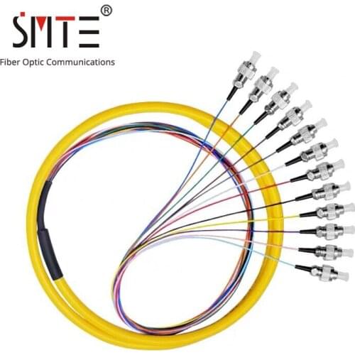 12 core pigtail fiber optic patch cord 0.9mm 1 meters FC-UPC