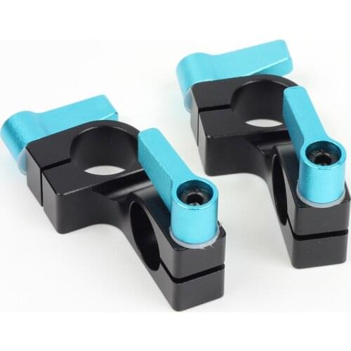 2pcs Left 90 Degree 15mm Rod Clamp Clip fr 4K DSLR Mirrorless Camera Camcorder Rig Studio Light Weight Support System Holder